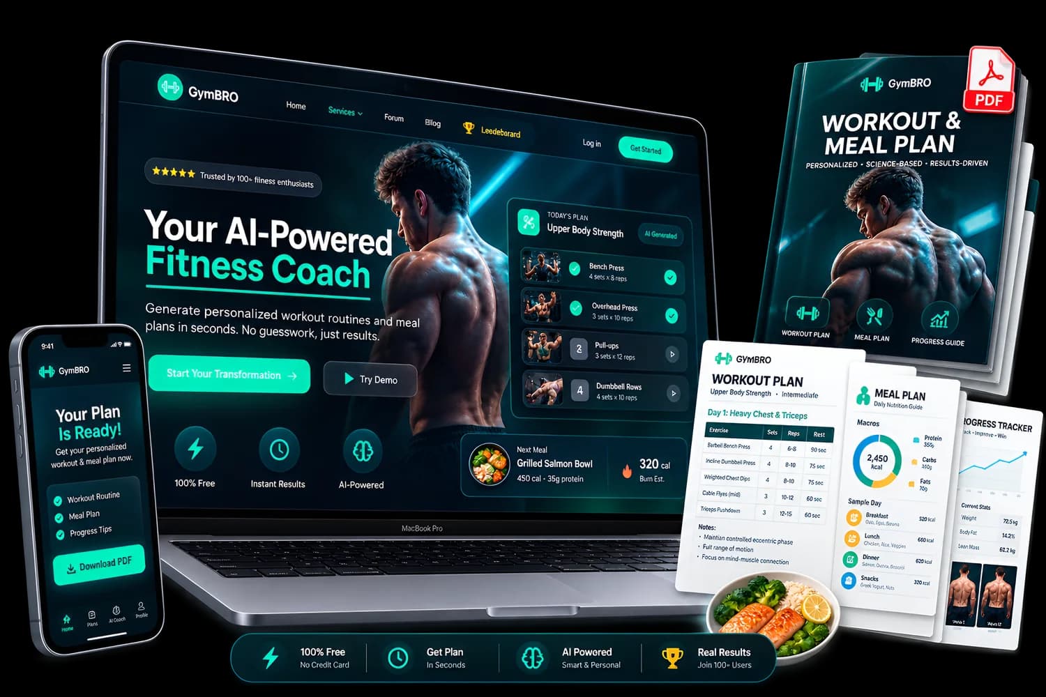 AI Gym Bro — AI-powered fitness coach generating personalized workout and meal plans