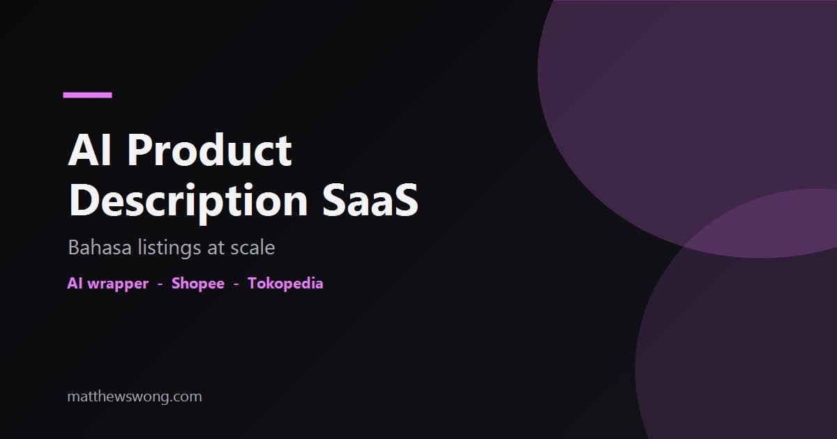 AI Product Description Generator SaaS for Sellers