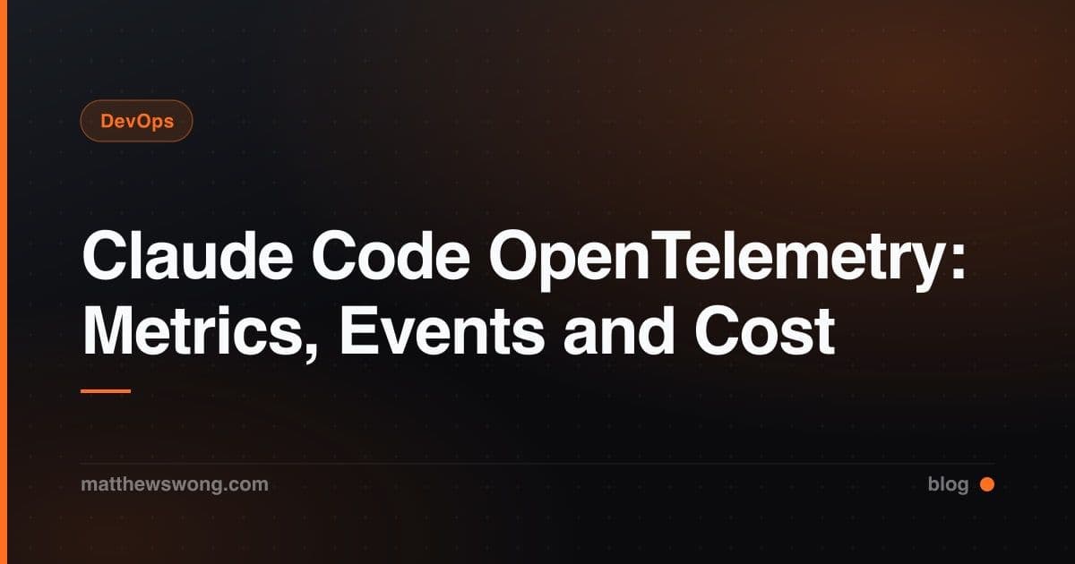 Claude Code OpenTelemetry: Metrics, Events and Cost