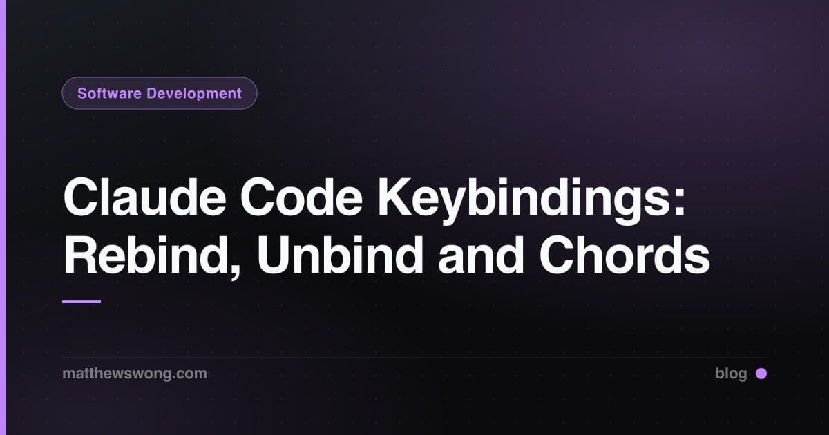 Claude Code Keybindings: Rebind, Unbind and Chords