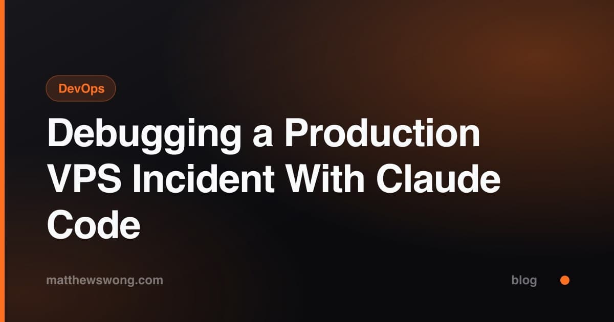 Debugging a Production VPS Incident With Claude Code