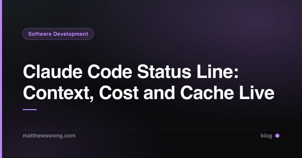 Status Line Claude Code: Konteks, Biaya, dan Cache Langsung