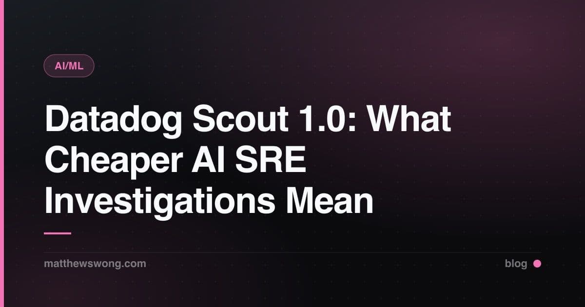 Datadog Scout 1.0: Arti Investigasi AI SRE yang Lebih Murah