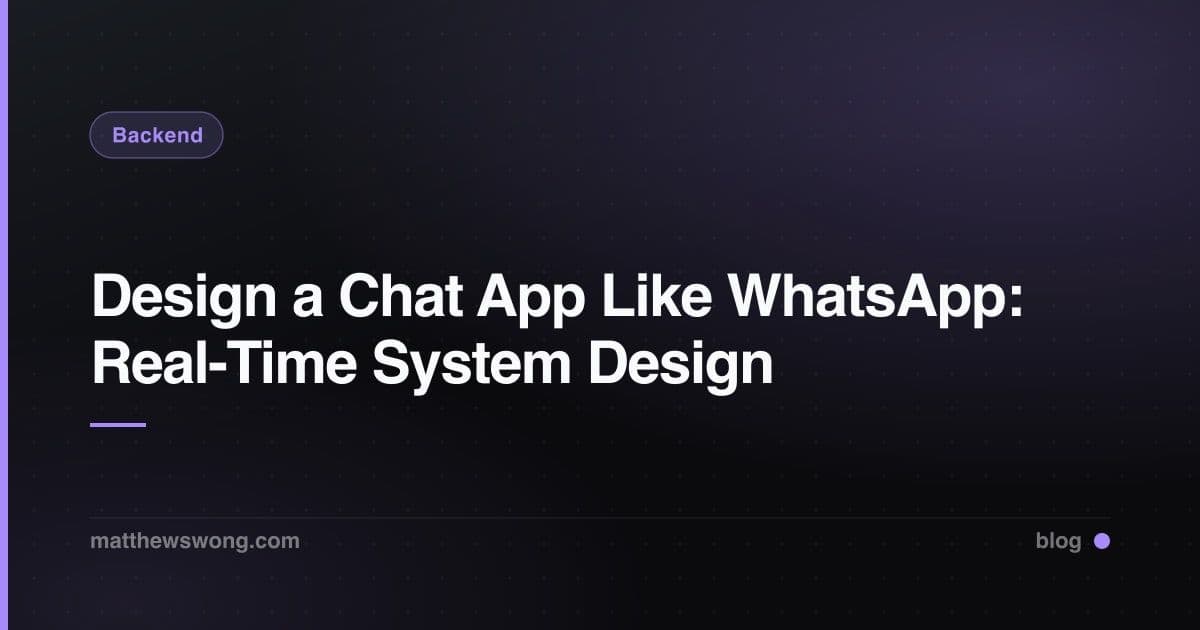Desain Aplikasi Chat Seperti WhatsApp: System Design Real-Time