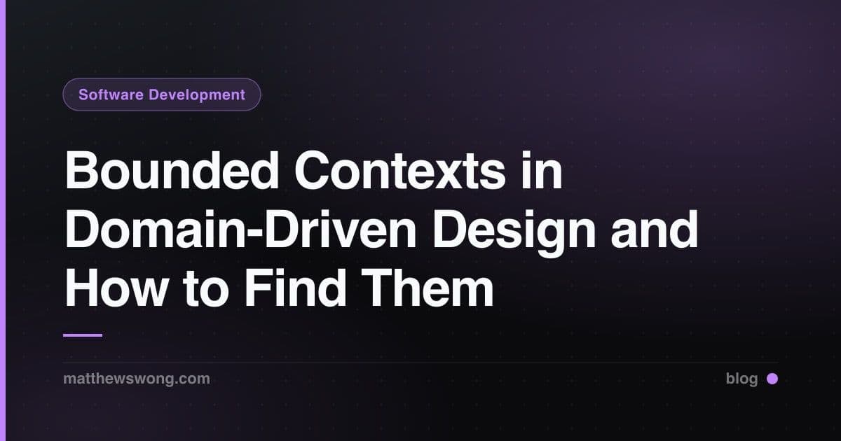 Bounded Contexts in Domain-Driven Design and How to Find Them