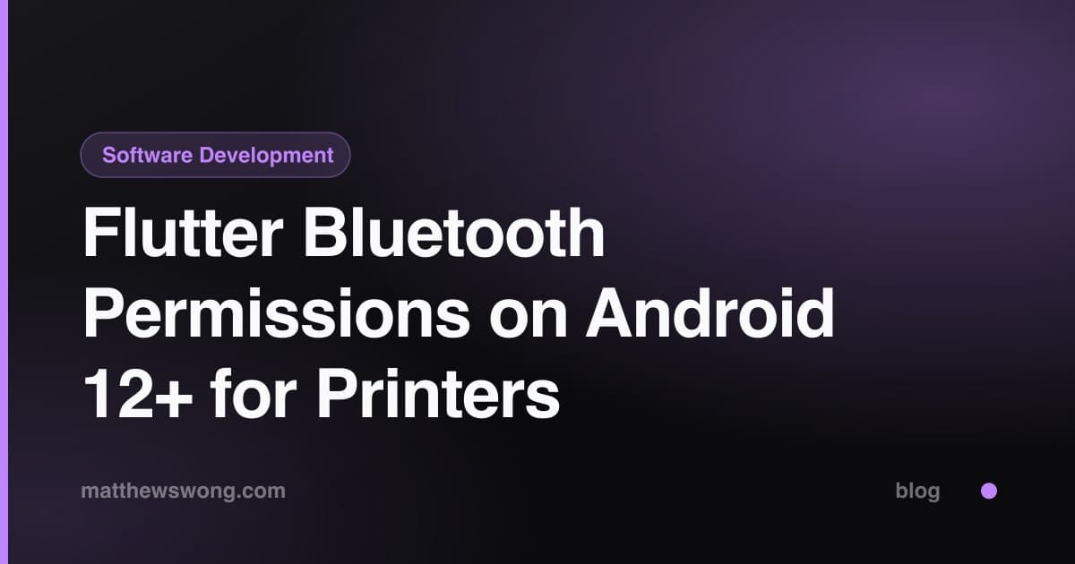 Izin Bluetooth Flutter di Android 12+ untuk Printer
