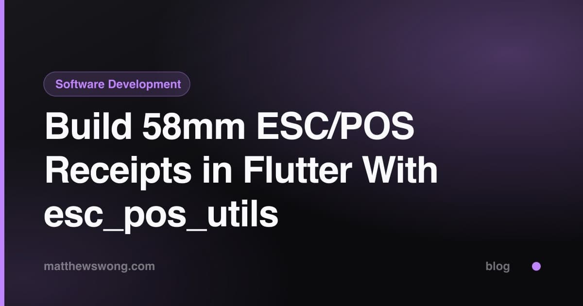 Struk ESC/POS 58mm di Flutter dengan esc_pos_utils