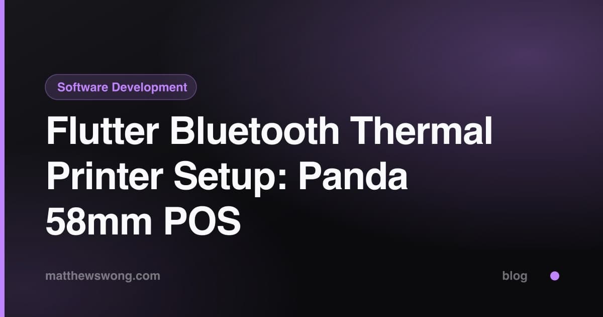 Setup Printer Termal Bluetooth Panda 58mm di Flutter