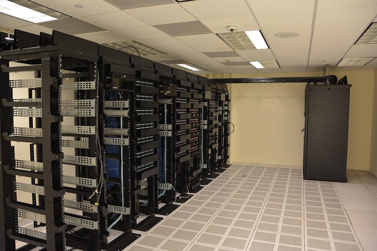 Server racks in a data centre
