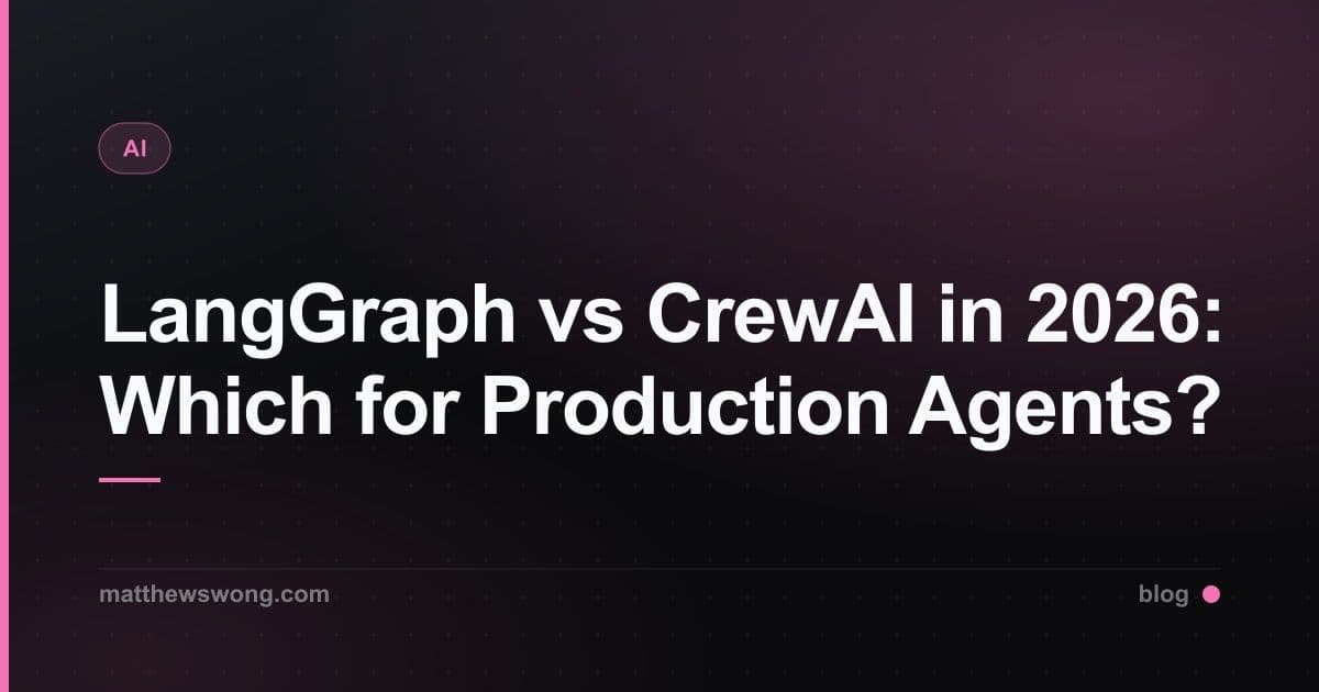LangGraph vs CrewAI in 2026: Which for Production Agents?