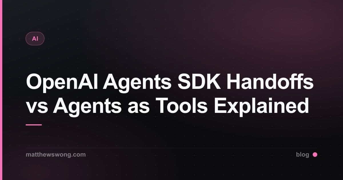 Handoff vs Agents as Tools di OpenAI Agents SDK Dijelaskan