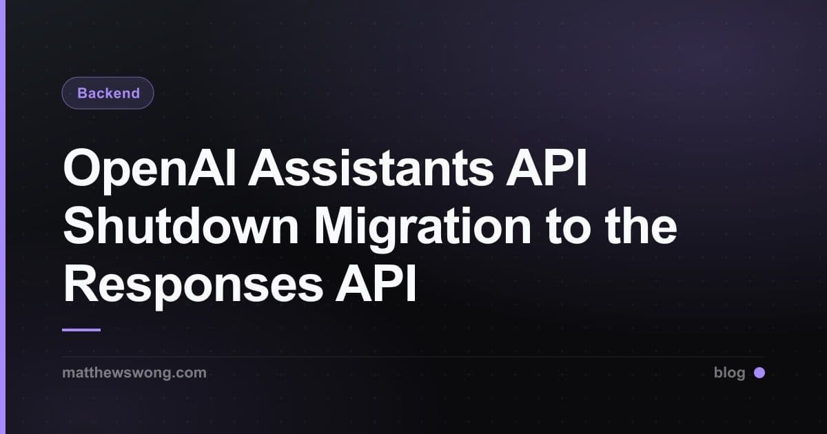 Migrasi OpenAI Assistants API yang Dimatikan ke Responses API