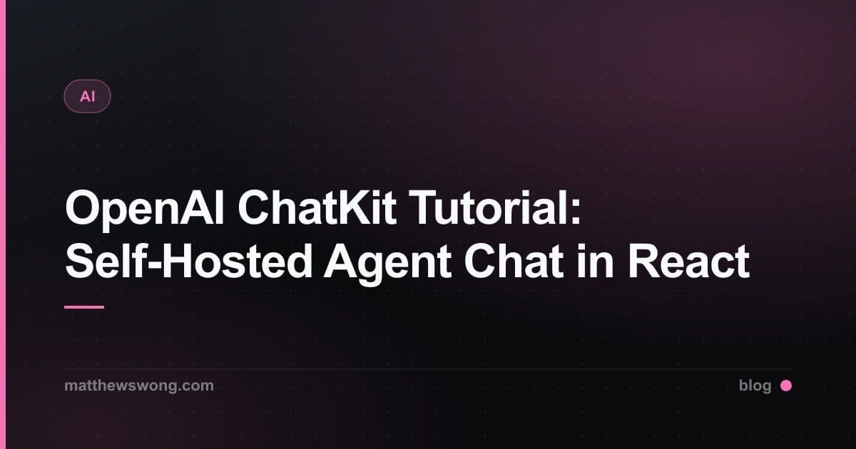 Tutorial OpenAI ChatKit: Chat Agent Self-Hosted di React