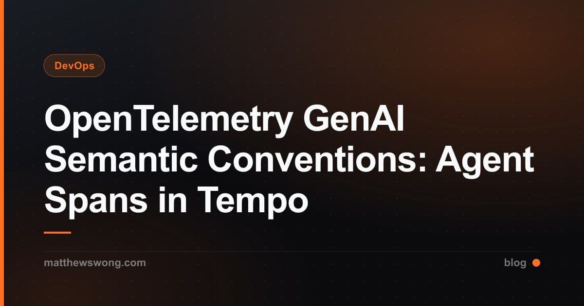 OpenTelemetry GenAI Semantic Conventions: Span Agent di Tempo