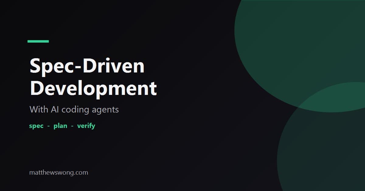 Spec-Driven Development With AI Coding Agents