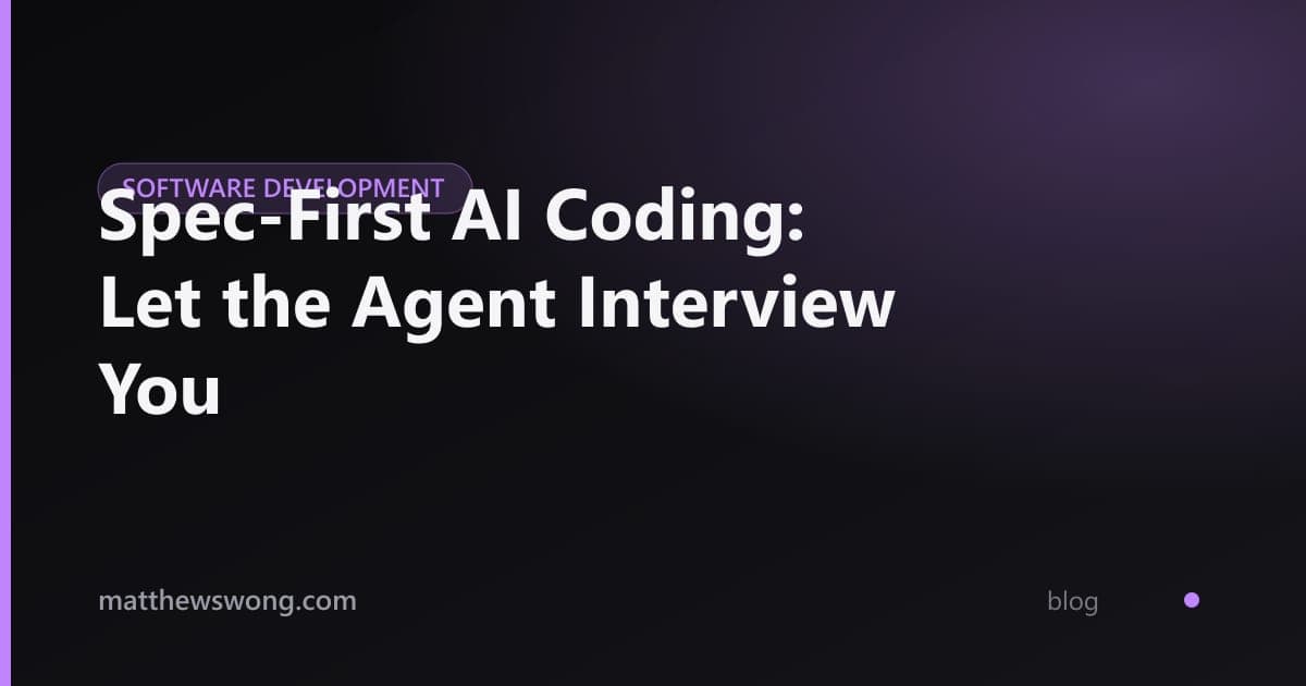 Coding AI Spec-First: Biarkan Agen Mewawancarai Anda