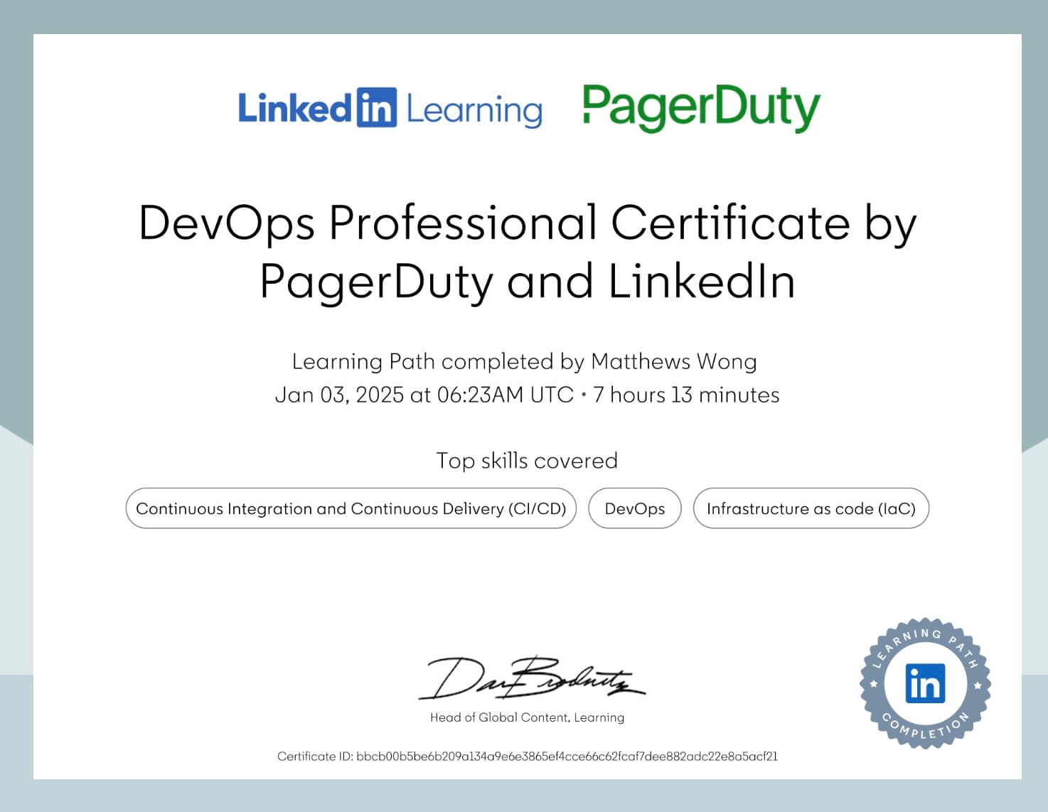 DevOps Professional Certificate
