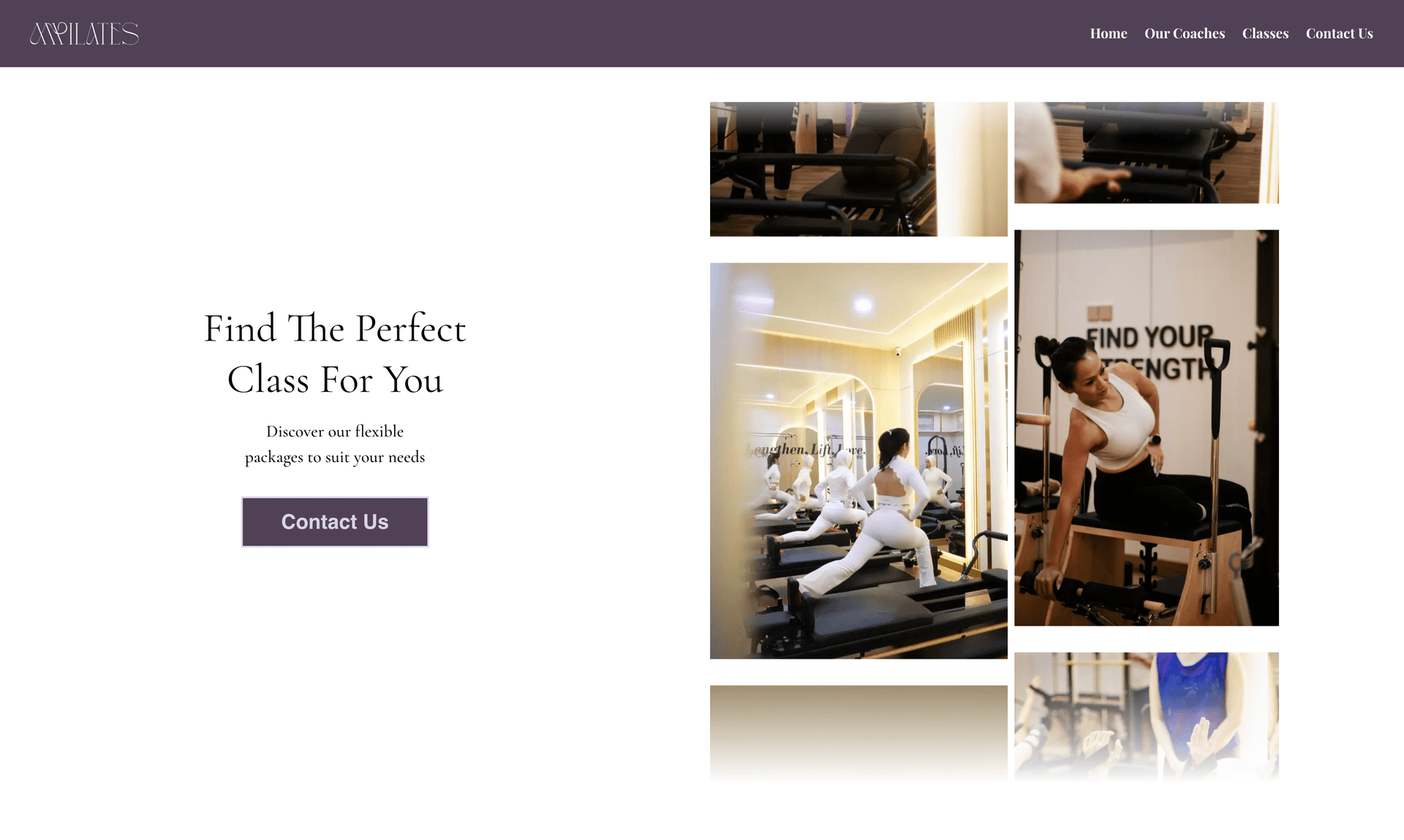 MPilates Website — 1