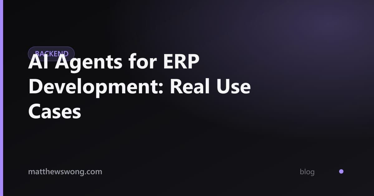 AI Agents for ERP Development: Real Use Cases