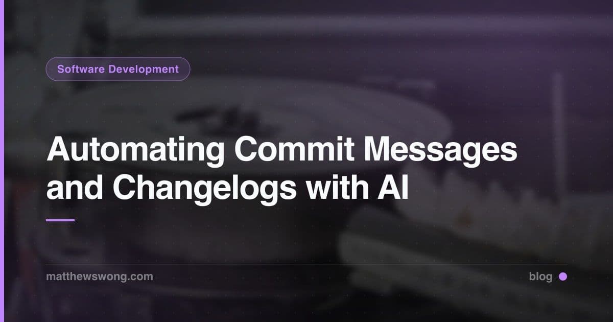 AI Commit Messages and Changelog Automation: Why Beats What