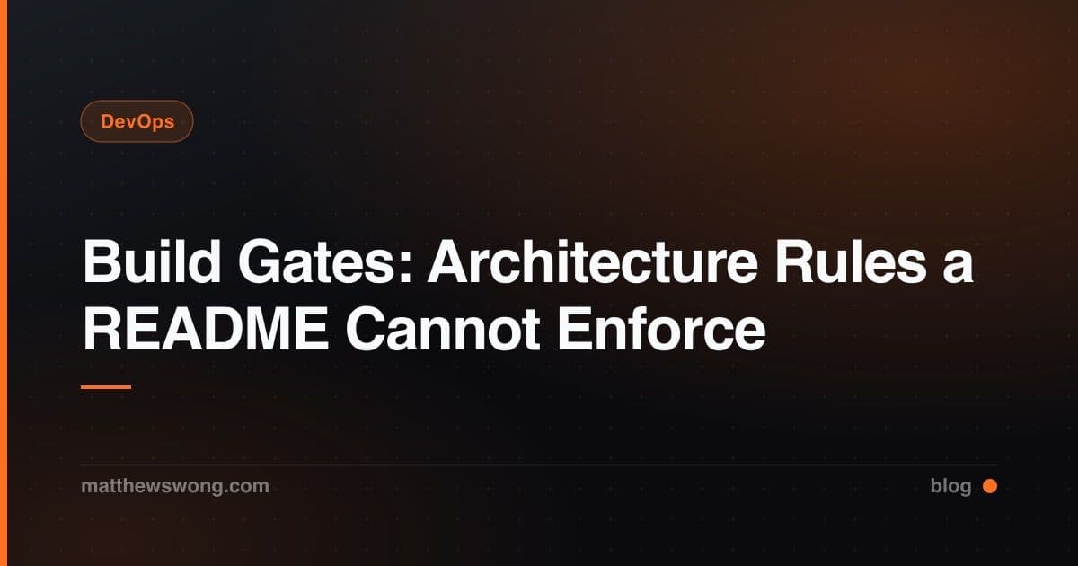 Build Gate: Aturan Arsitektur yang Tak Bisa Dijaga README