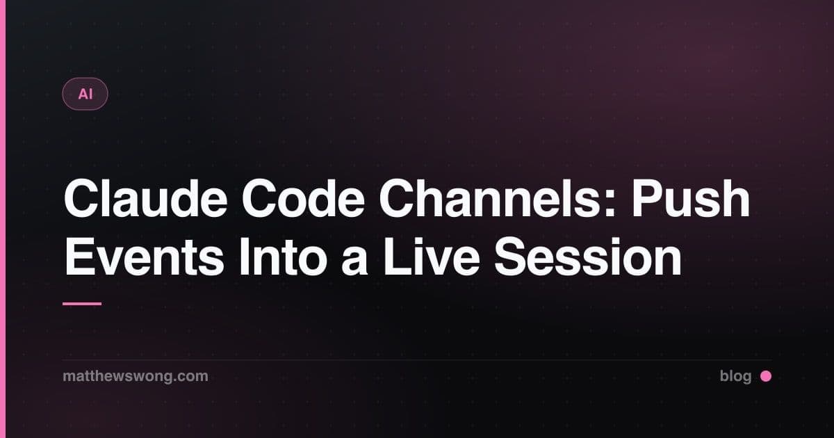 Channels Claude Code: Dorong Event ke Sesi yang Hidup