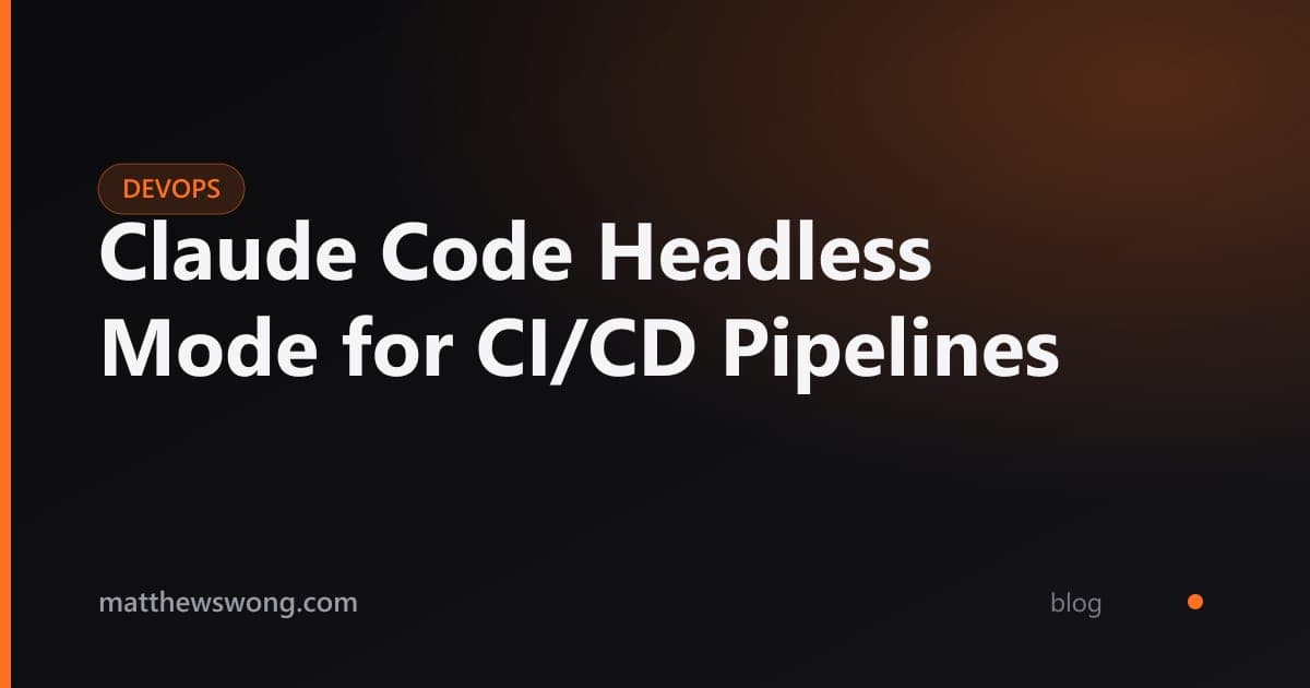 Claude Code Headless Mode for CI/CD Pipelines