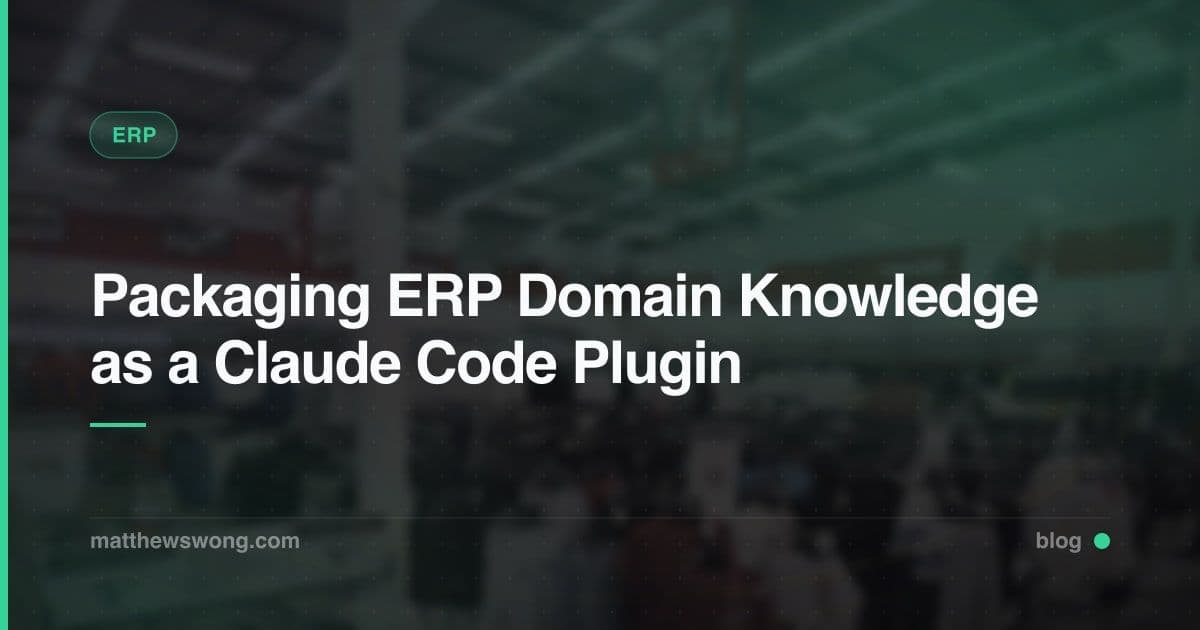 ERP Domain Rules as a Claude Code Plugin: Skills and Hooks