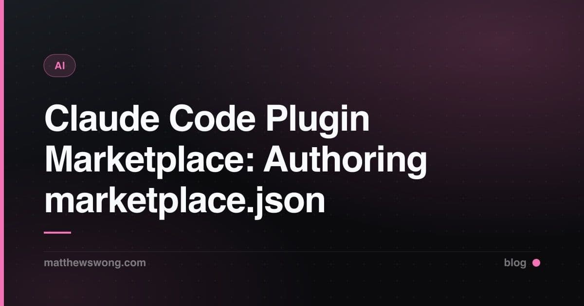 Claude Code Plugin Marketplace: Authoring marketplace.json