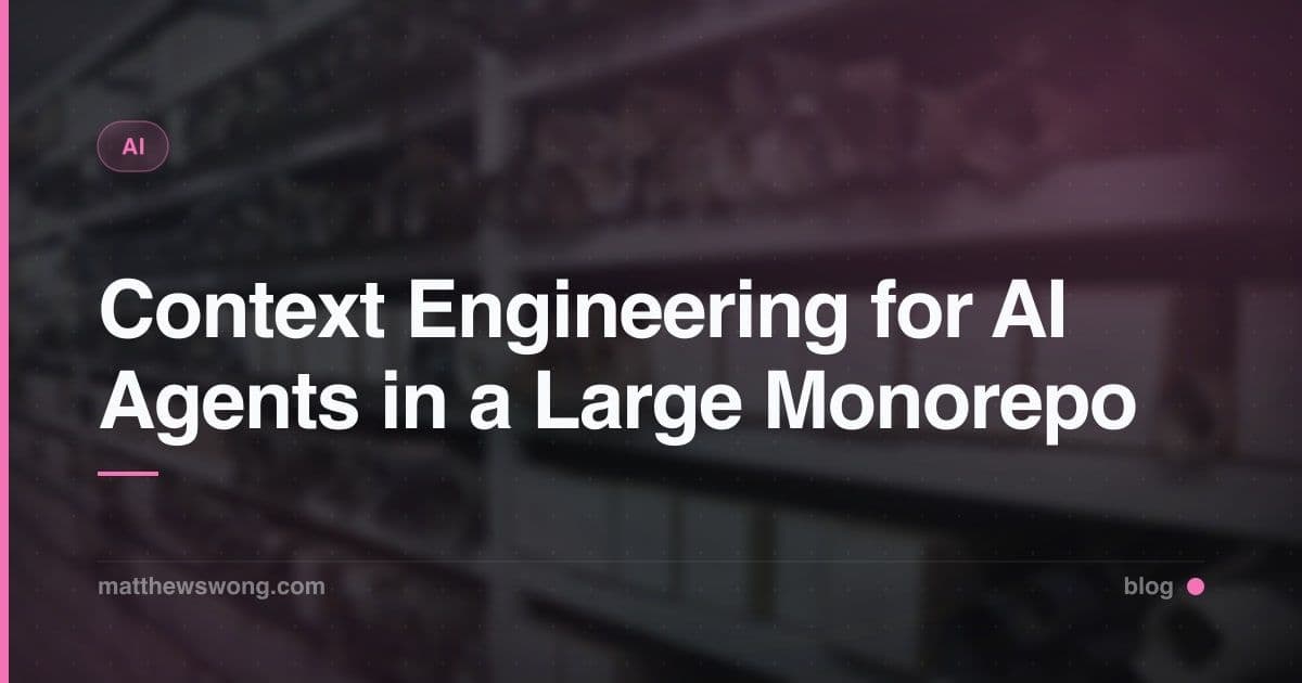 Context Engineering untuk AI Coding Agent di Monorepo
