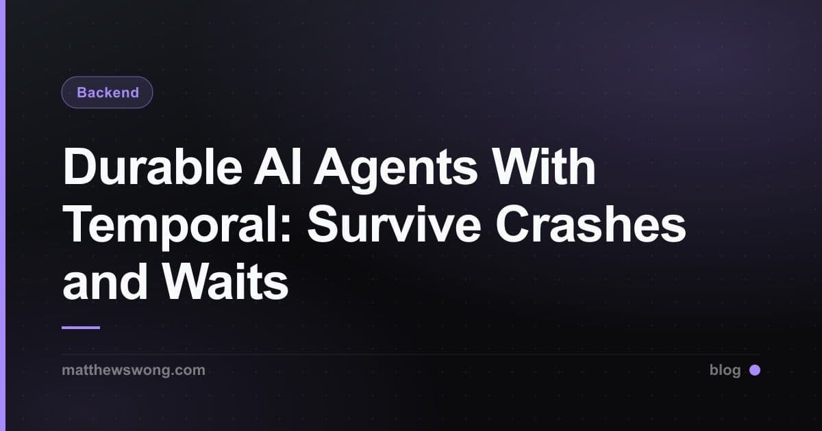 Durable AI Agent dengan Temporal: Tahan Crash dan Penantian