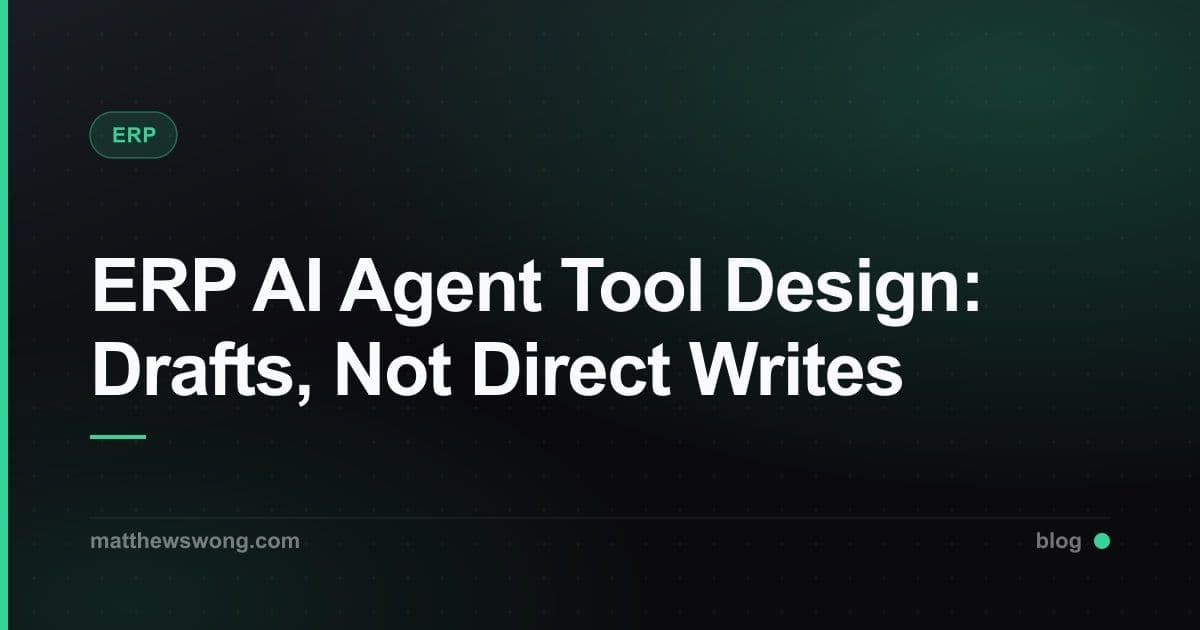 Desain Tool AI Agent ERP: Draft, Bukan Write Langsung