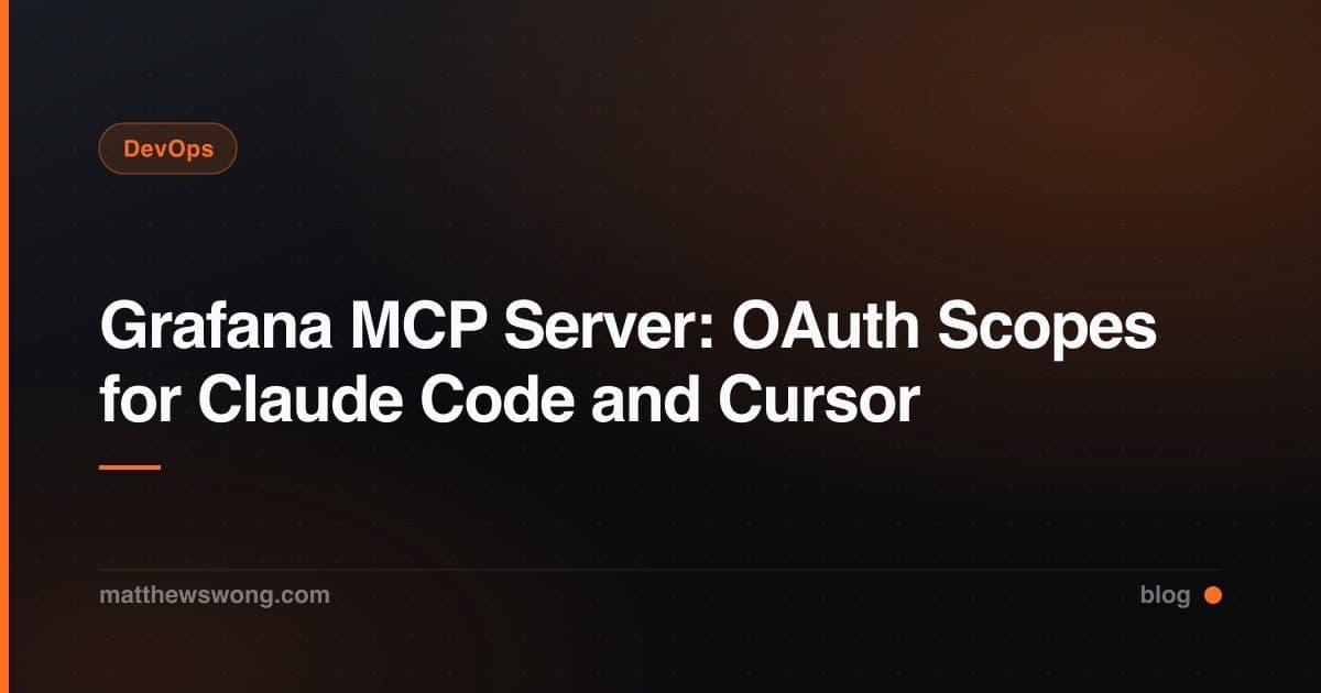 Grafana MCP Server: Scope OAuth untuk Claude Code dan Cursor
