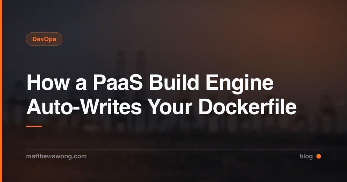 Cara Build Engine PaaS Menulis Dockerfile Otomatis