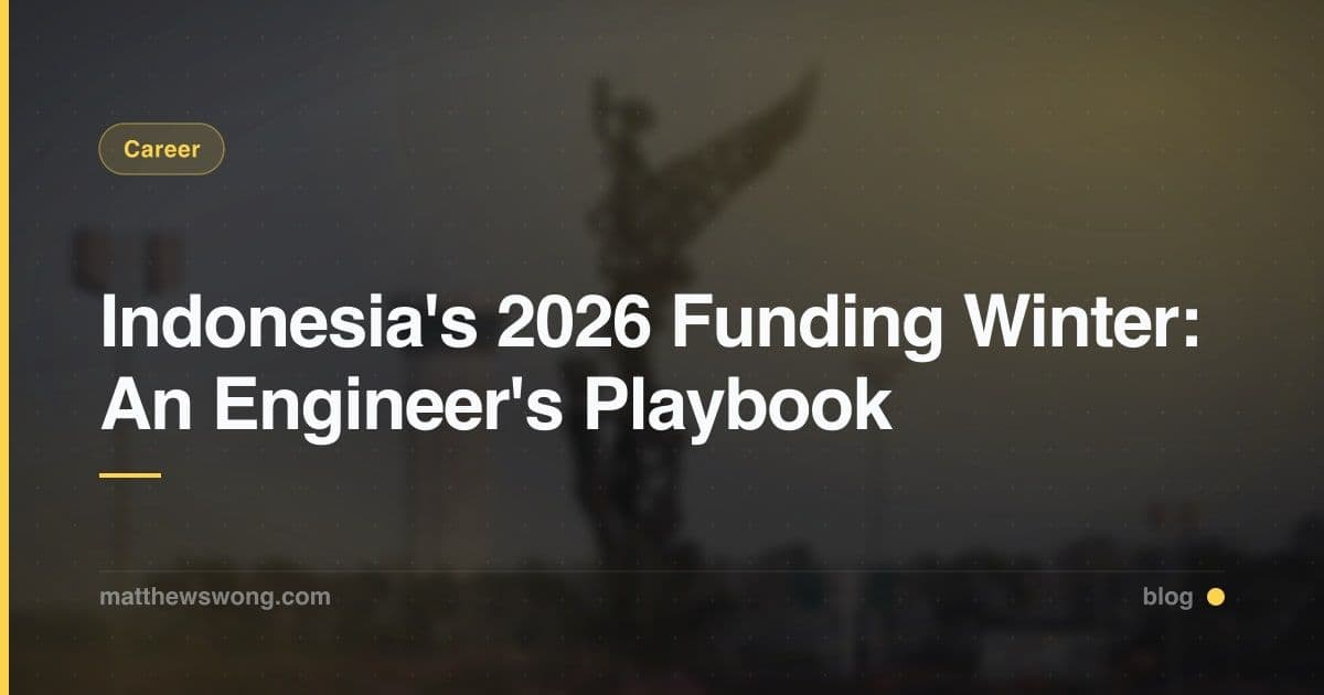 Funding Winter Indonesia 2026: Playbook Cost untuk Engineer