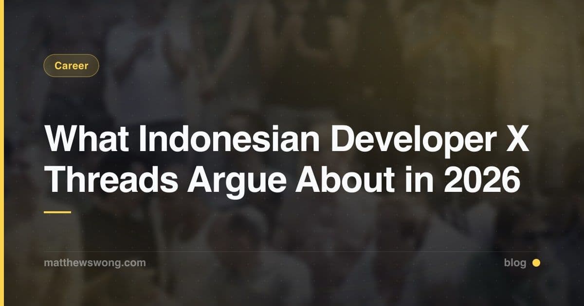 Indonesian Developer Discourse on X and Threads: 5 Arguments