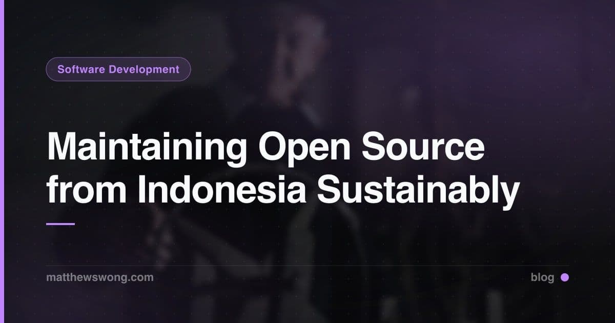 Open Source Maintenance from Indonesia: The UTC+7 Timezone Tax