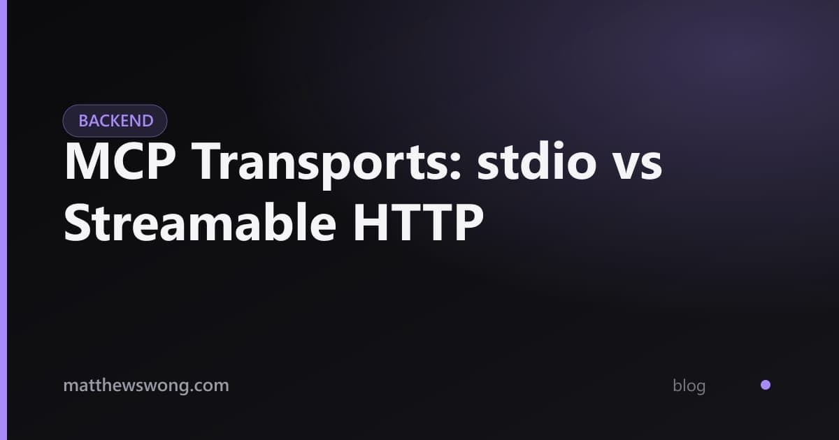 Transport MCP: stdio vs Streamable HTTP