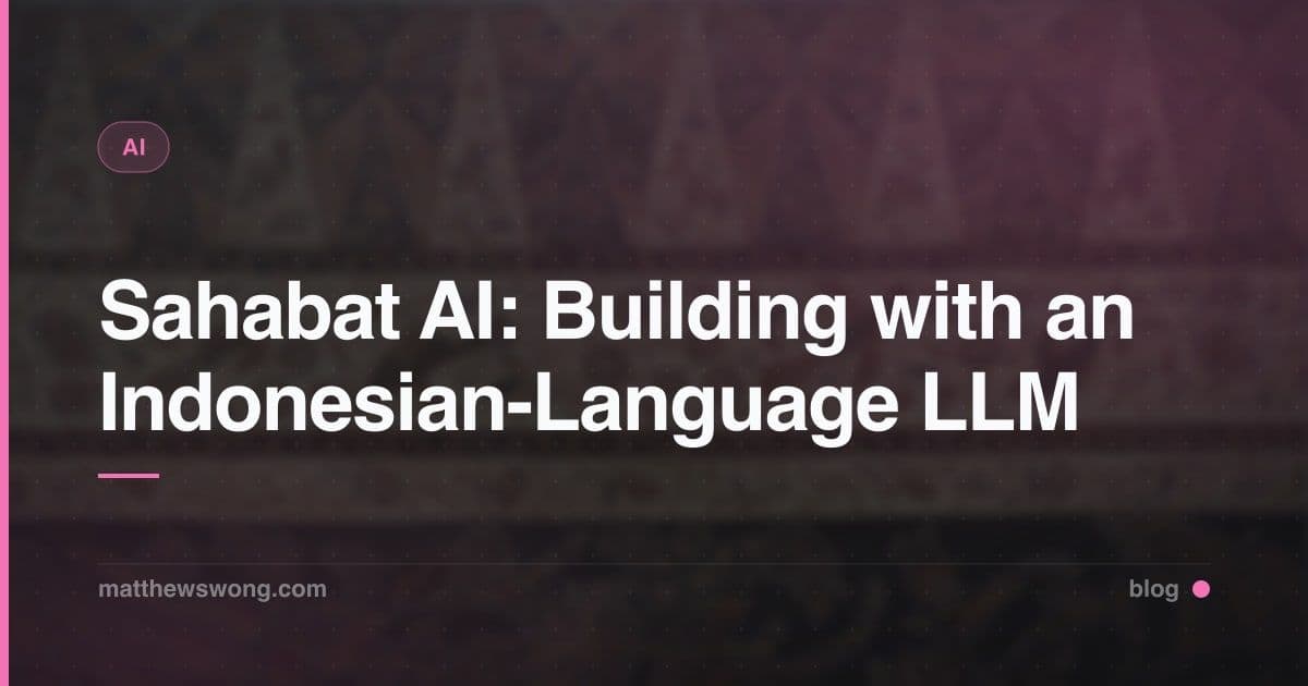 Sahabat AI: Panduan Developer LLM Indonesia dan Biaya Token