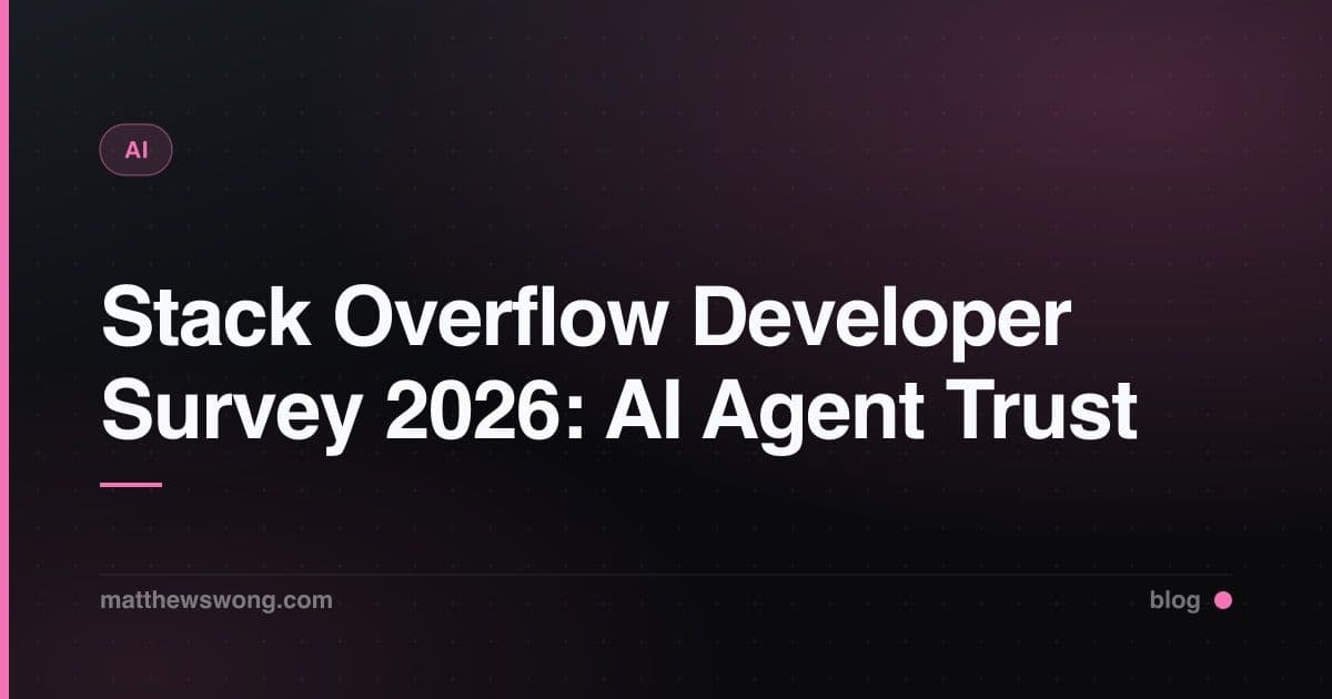 Stack Overflow Developer Survey 2026: Trust ke AI Agent