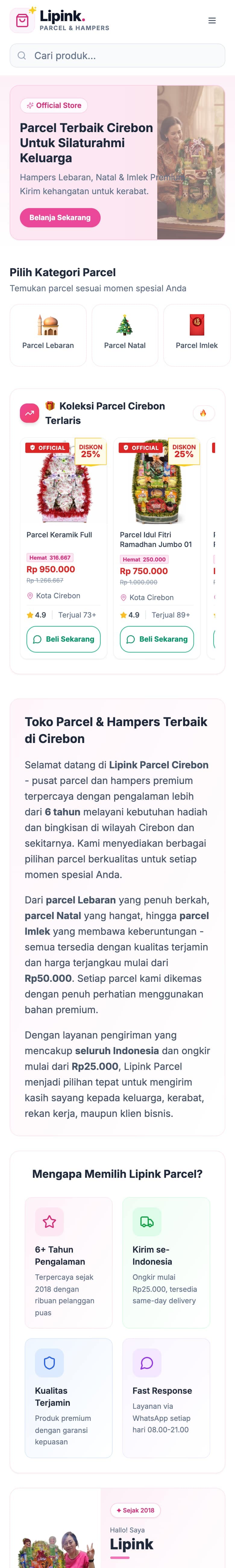 Parcel Cirebon di ponsel