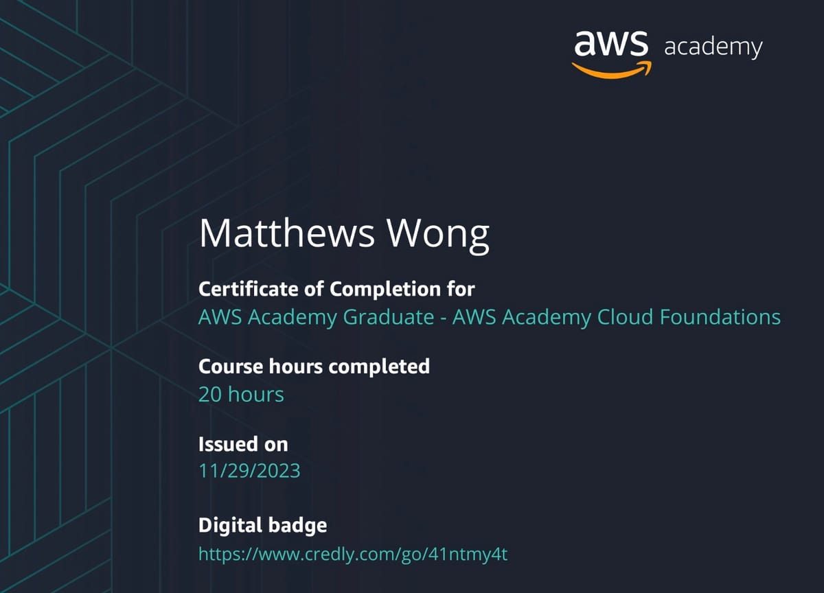 AWS Academy Cloud Foundations | Certifications